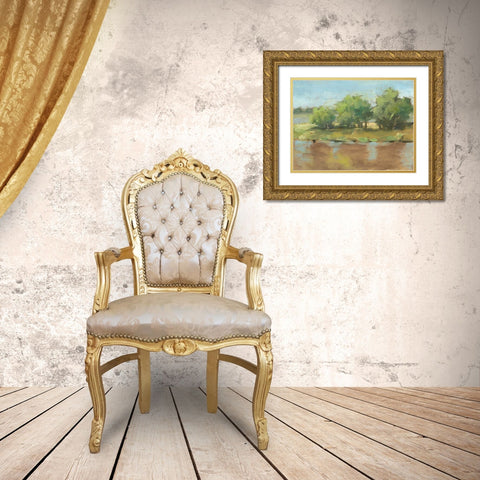 Muddy River II Gold Ornate Wood Framed Art Print with Double Matting by Harper, Ethan