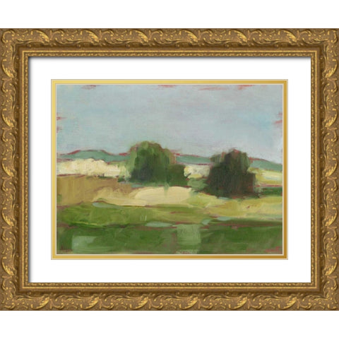 Rolling Pasture I Gold Ornate Wood Framed Art Print with Double Matting by Harper, Ethan