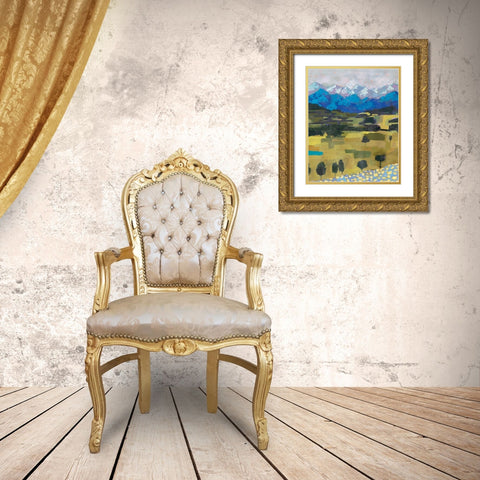 Alpine Impression I Gold Ornate Wood Framed Art Print with Double Matting by Borges, Victoria