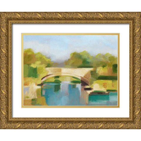 Park Bridge I Gold Ornate Wood Framed Art Print with Double Matting by Harper, Ethan