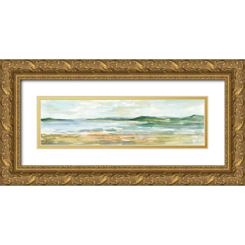 Panoramic Seascape I Gold Ornate Wood Framed Art Print with Double Matting by Harper, Ethan