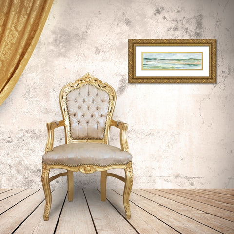 Panoramic Seascape II Gold Ornate Wood Framed Art Print with Double Matting by Harper, Ethan