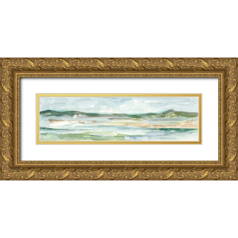 Panoramic Seascape II Gold Ornate Wood Framed Art Print with Double Matting by Harper, Ethan