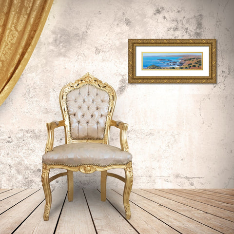 Panoramic Ocean View I Gold Ornate Wood Framed Art Print with Double Matting by OToole, Tim