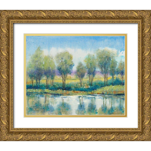 River Reflection I Gold Ornate Wood Framed Art Print with Double Matting by OToole, Tim
