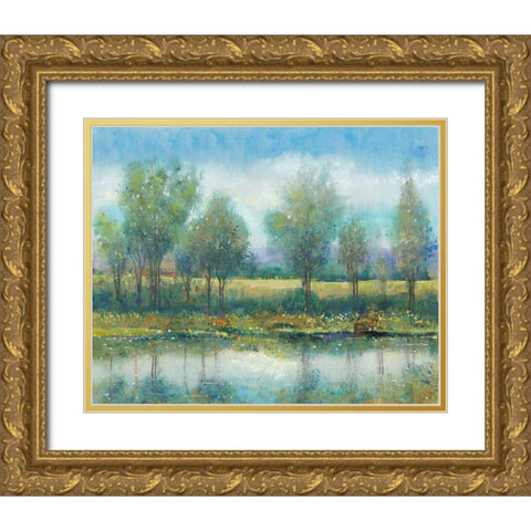 River Reflection II Gold Ornate Wood Framed Art Print with Double Matting by OToole, Tim