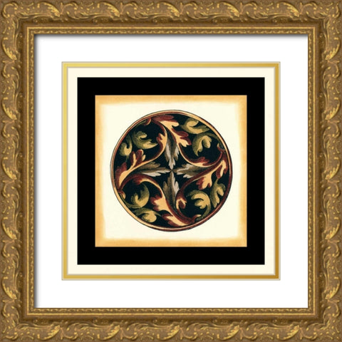 Small Ornamental Accents III Gold Ornate Wood Framed Art Print with Double Matting by Vision Studio