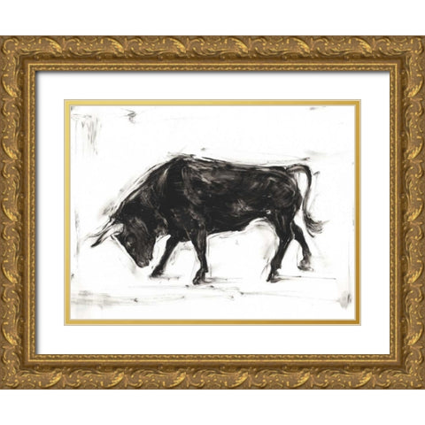 Toro I Gold Ornate Wood Framed Art Print with Double Matting by Harper, Ethan