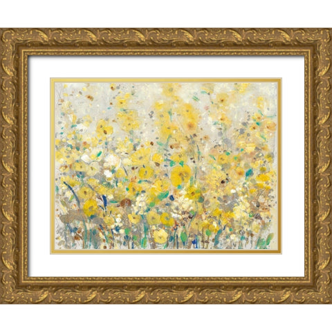 Cheerful Garden I Gold Ornate Wood Framed Art Print with Double Matting by OToole, Tim
