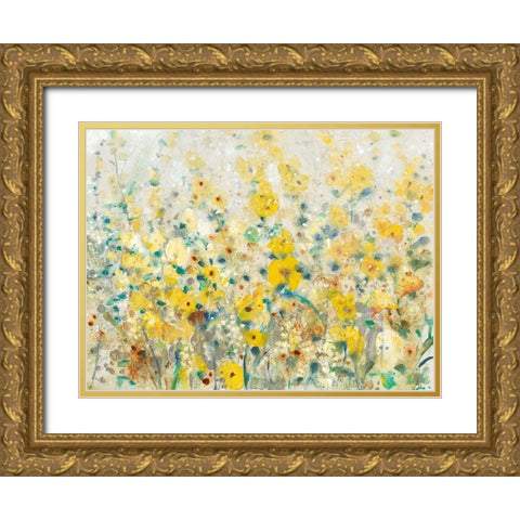 Cheerful Garden II Gold Ornate Wood Framed Art Print with Double Matting by OToole, Tim