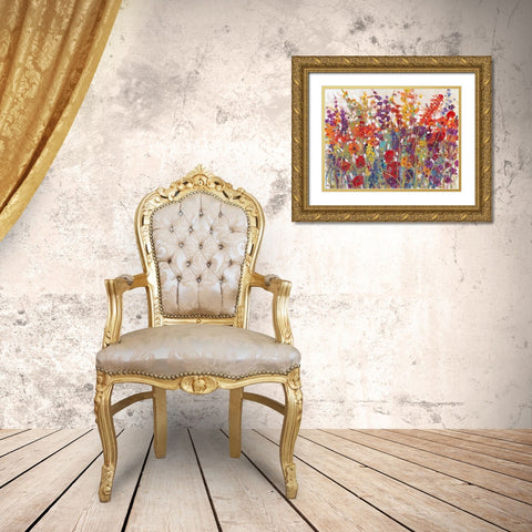 Variety of Flowers II Gold Ornate Wood Framed Art Print with Double Matting by OToole, Tim