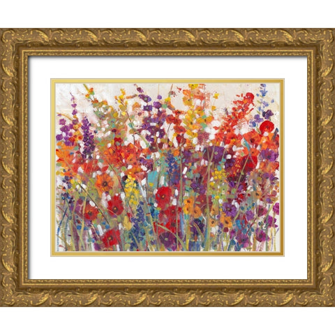 Variety of Flowers II Gold Ornate Wood Framed Art Print with Double Matting by OToole, Tim