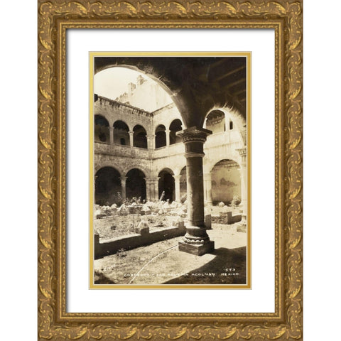 Old Mexico II Gold Ornate Wood Framed Art Print with Double Matting by Unknown