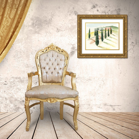 Tuscan Villa IV Gold Ornate Wood Framed Art Print with Double Matting by Parker, Jennifer Paxton