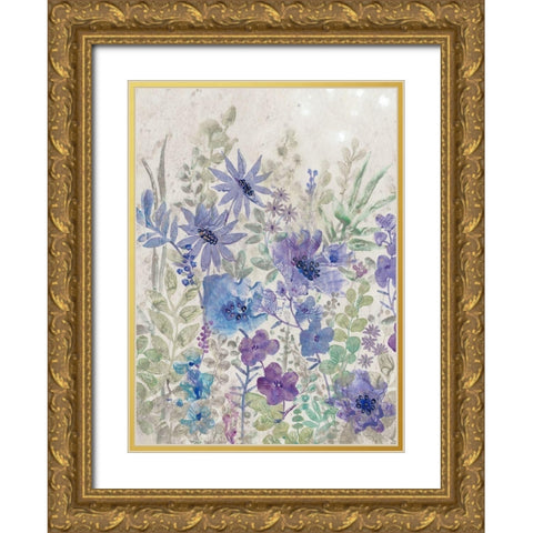 A Splash of Flowers I Gold Ornate Wood Framed Art Print with Double Matting by OToole, Tim