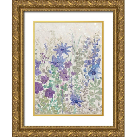 A Splash of Flowers II Gold Ornate Wood Framed Art Print with Double Matting by OToole, Tim