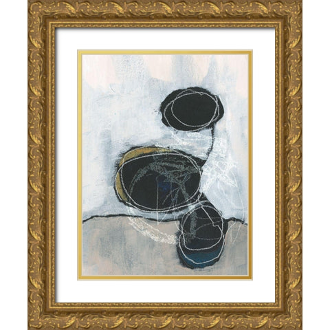 Primary Orbs II Gold Ornate Wood Framed Art Print with Double Matting by Parker, Jennifer Paxton
