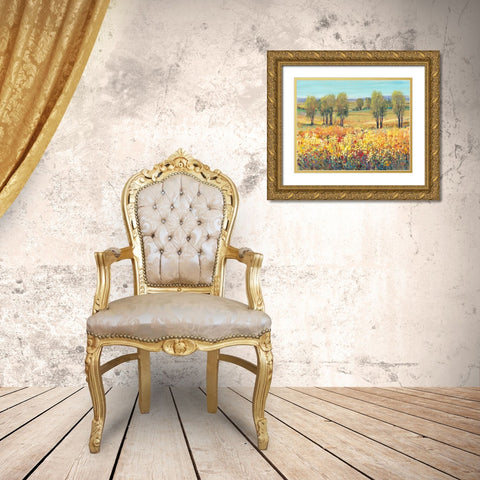 Golden Fields I Gold Ornate Wood Framed Art Print with Double Matting by OToole, Tim
