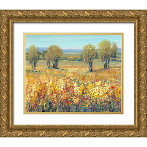 Golden Fields II Gold Ornate Wood Framed Art Print with Double Matting by OToole, Tim