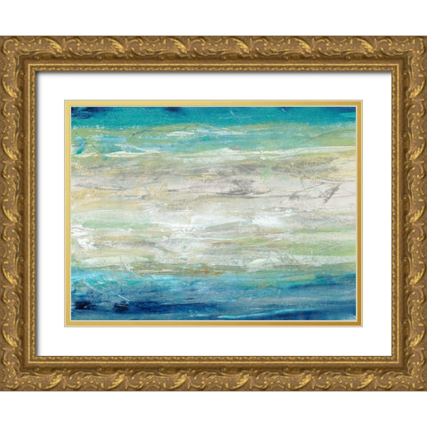 Wave Length I Gold Ornate Wood Framed Art Print with Double Matting by OToole, Tim