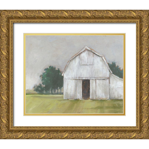 Rustic Barnyard II Gold Ornate Wood Framed Art Print with Double Matting by Harper, Ethan