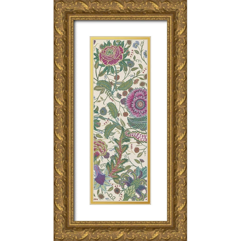 Tropical Chintz II Gold Ornate Wood Framed Art Print with Double Matting by Wang, Melissa