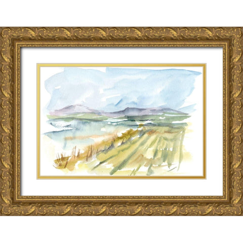 Vibrant Watercolor III Gold Ornate Wood Framed Art Print with Double Matting by Harper, Ethan