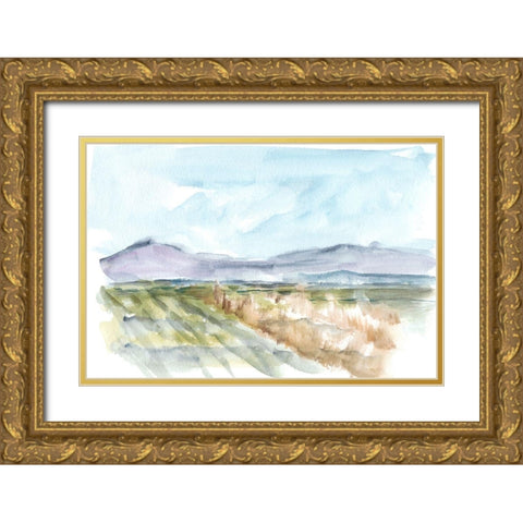 Vibrant Watercolor IV Gold Ornate Wood Framed Art Print with Double Matting by Harper, Ethan