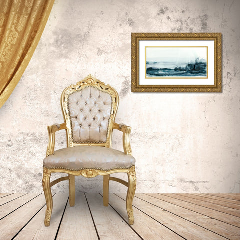 Rip Current I Gold Ornate Wood Framed Art Print with Double Matting by Harper, Ethan