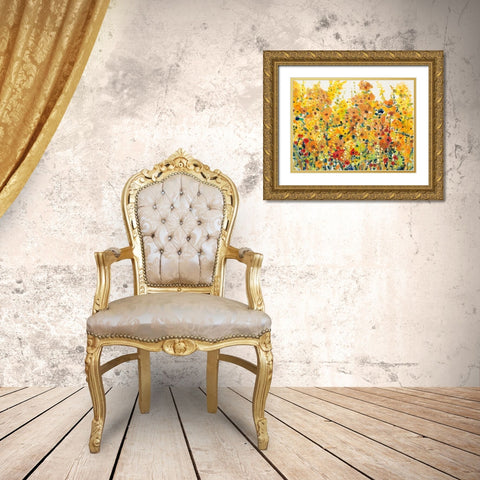 Golden Summer Garden I Gold Ornate Wood Framed Art Print with Double Matting by OToole, Tim