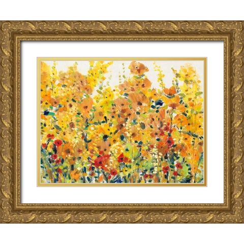 Golden Summer Garden I Gold Ornate Wood Framed Art Print with Double Matting by OToole, Tim