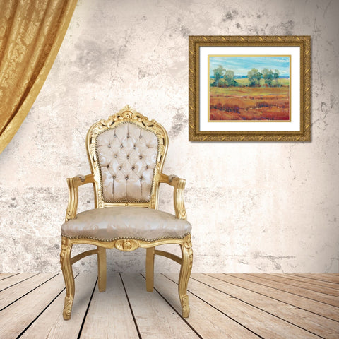 Red Clay I Gold Ornate Wood Framed Art Print with Double Matting by OToole, Tim