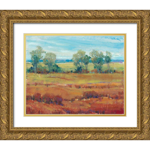 Red Clay I Gold Ornate Wood Framed Art Print with Double Matting by OToole, Tim