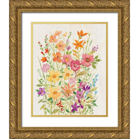 Hot Summer Mix II Gold Ornate Wood Framed Art Print with Double Matting by OToole, Tim