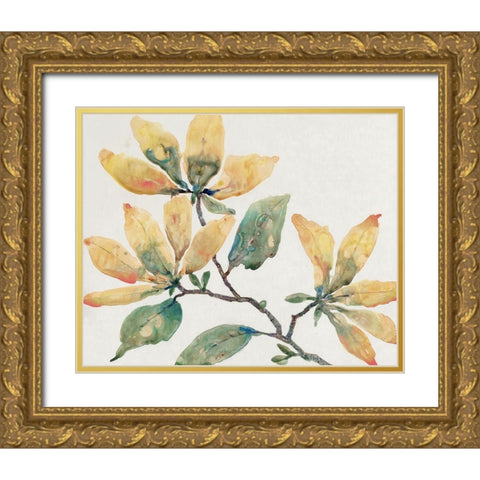 Flowering Branch II Gold Ornate Wood Framed Art Print with Double Matting by OToole, Tim
