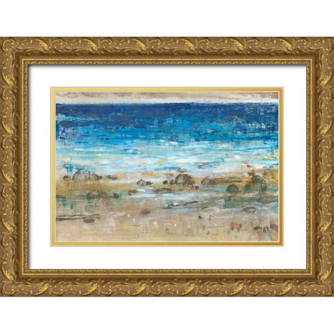 Rocky Shoreline I Gold Ornate Wood Framed Art Print with Double Matting by OToole, Tim