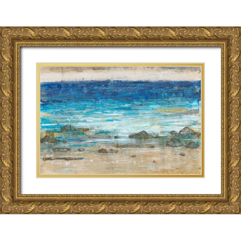 Rocky Shoreline II Gold Ornate Wood Framed Art Print with Double Matting by OToole, Tim