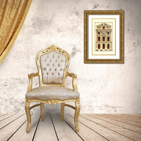 Architectural Facade II Gold Ornate Wood Framed Art Print with Double Matting by Deneufforge