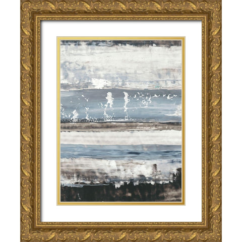 Icy Horizon I Gold Ornate Wood Framed Art Print with Double Matting by Harper, Ethan