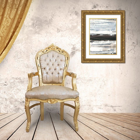 Icy Horizon II Gold Ornate Wood Framed Art Print with Double Matting by Harper, Ethan