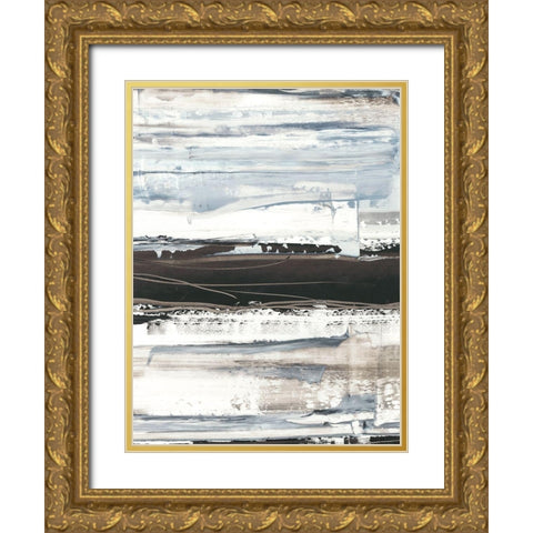 Icy Horizon II Gold Ornate Wood Framed Art Print with Double Matting by Harper, Ethan