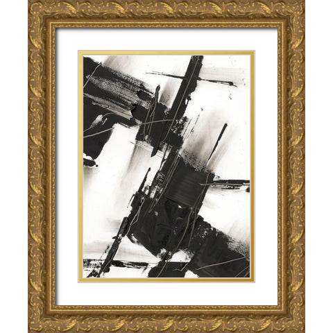 Diagonal Matrix I Gold Ornate Wood Framed Art Print with Double Matting by Harper, Ethan