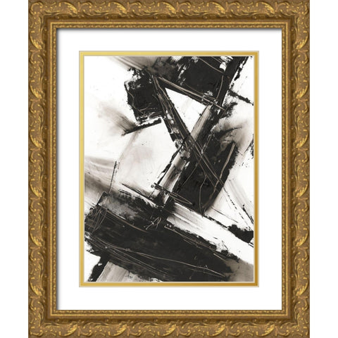 Diagonal Matrix II Gold Ornate Wood Framed Art Print with Double Matting by Harper, Ethan