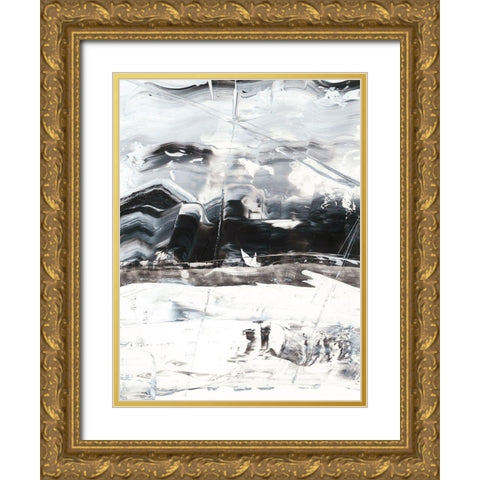 Winter Lightning I Gold Ornate Wood Framed Art Print with Double Matting by Harper, Ethan