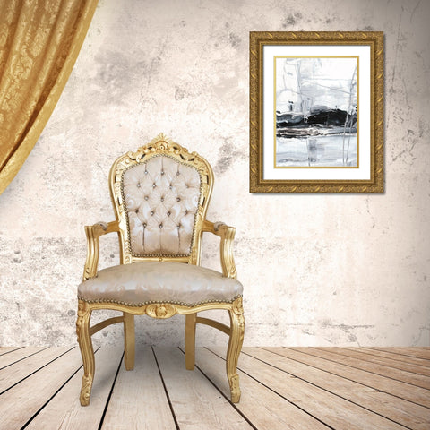 Winter Lightning II Gold Ornate Wood Framed Art Print with Double Matting by Harper, Ethan