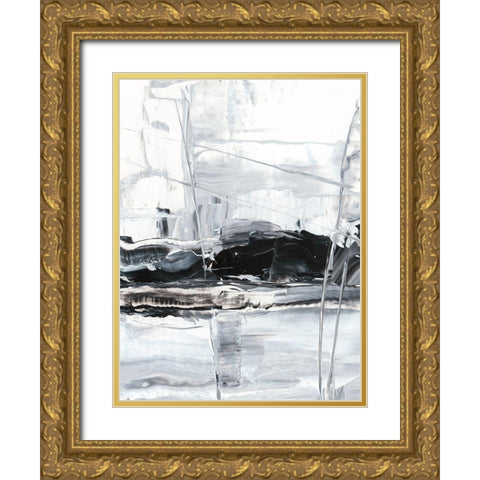 Winter Lightning II Gold Ornate Wood Framed Art Print with Double Matting by Harper, Ethan