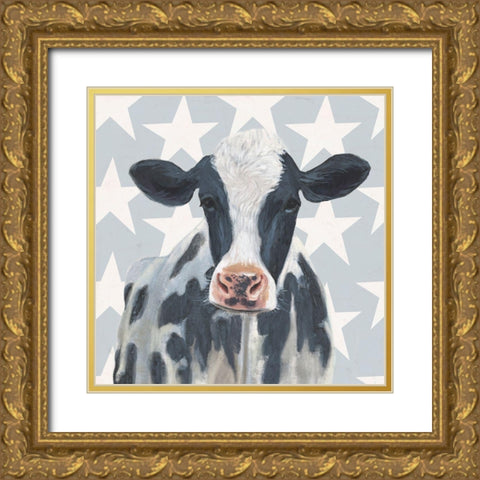 Patriotic Farm II Gold Ornate Wood Framed Art Print with Double Matting by Borges, Victoria