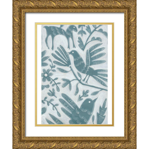 Animal Fair II Gold Ornate Wood Framed Art Print with Double Matting by Zarris, Chariklia
