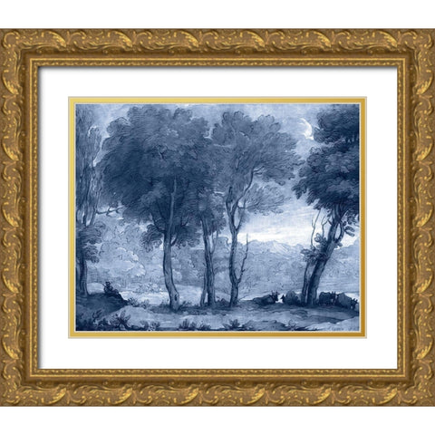 Pastoral Toile I Gold Ornate Wood Framed Art Print with Double Matting by Lorrain, Claude