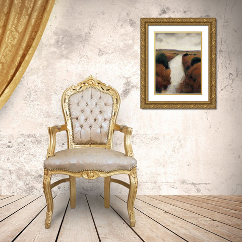 Misty River II Gold Ornate Wood Framed Art Print with Double Matting by OToole, Tim